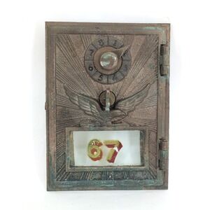 Corbin Brass Post Office Mail Box Door 67 Combination Lock  3.75" x 5"